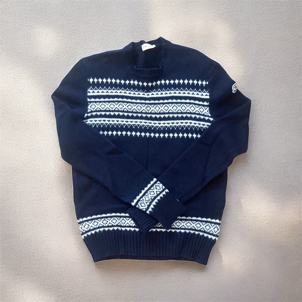 Moncler Iconic Maglione Girocollo Men’s Wool Sweater